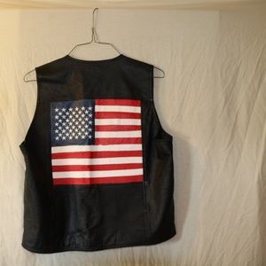 Harley-Davidson Vest American Flag leather